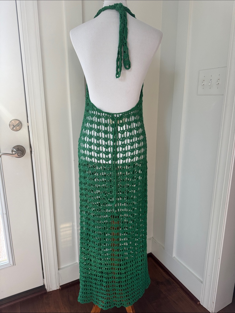 All That Remains Green Donna Cotton Crochet Dress Size 10 - Picture 8 of 10